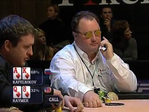 Greg Raymer fossilMan PokerStars Pro EPT 1 Kafelnikov plays strong vs Raymer
