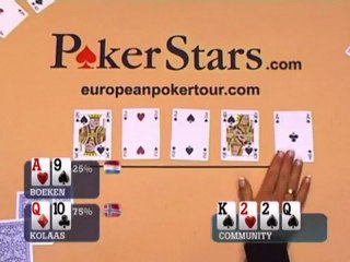 Noah Boeken Exclusive - EPT 1 - Erik Kolaas eliminated in 5th place  PokerStars.com