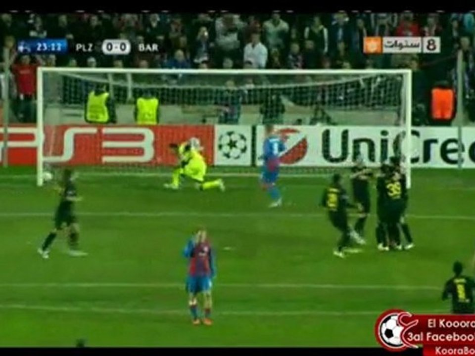 ملخص الشوط الاول فيكتوريا بلزن وبرشلونه