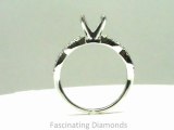 FDENS3044ROR  Round Cut Diamond Split Pave Swirl Engagement Ring