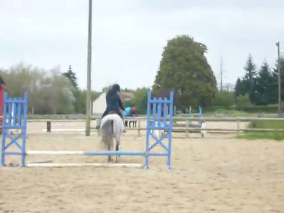 Emma et Paco - Enchaînement barres au sol/bleu/oxer jaune