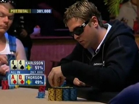 William Thorson William PCA 2008 Thorson vs Karlsson PokerStars com