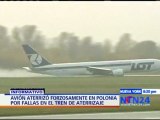 Avión aterrizó forzosamente en Polonia por fallas en el tren de aterrizaje - NTN24.com
