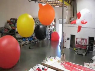 Advertiisng Balloons - Day of Testing Advertising Balloons in our Shop