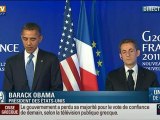 Obama sur l'UE   «Des progrès qui ne seraient pas arrivés sans le leadership de Nicolas Sakozy»