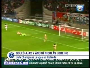 Goleo Ajax y anoto Nicolás Lodeiro