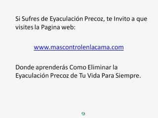 Causas de la Eyaculacion Precoz