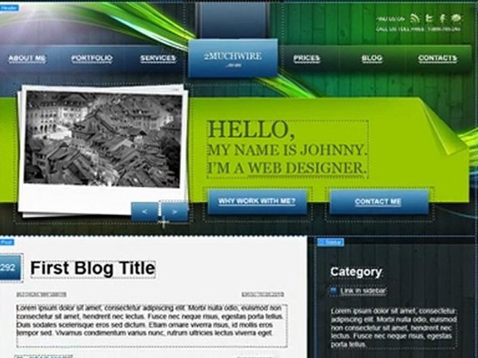 Divine Elemente (photoshop plugin): WordPress Theme from your Photoshop Design