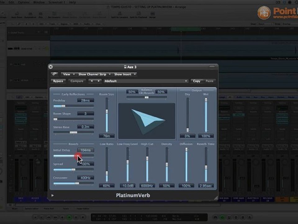 Logic Mixing Tutorial - Reverb Parameters - PlatinumVerb