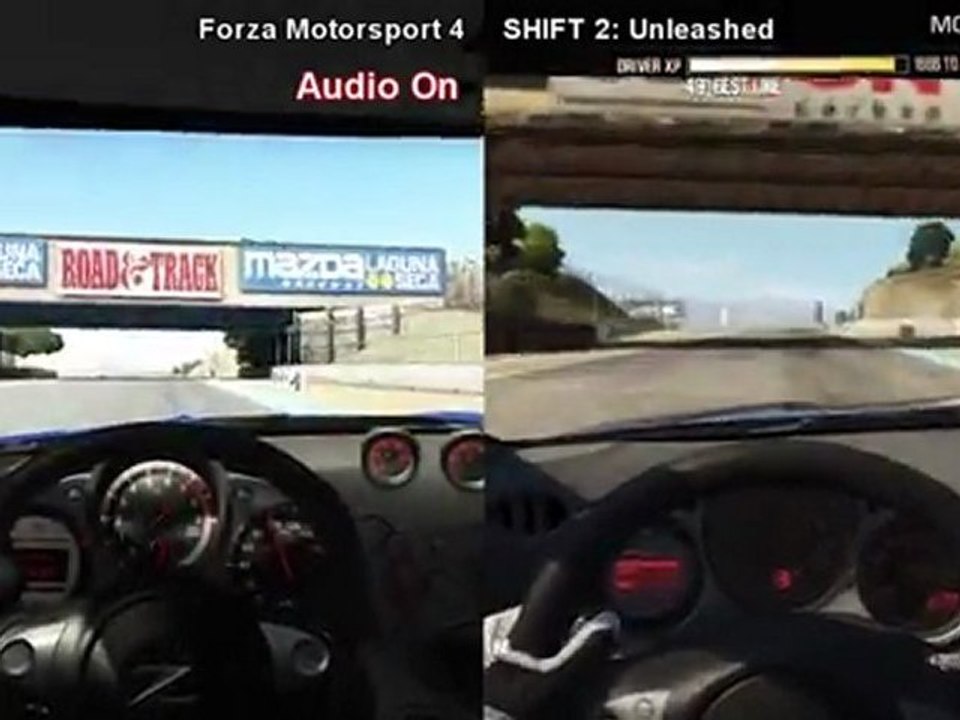Forza Motorsport 4 vs SHIFT 2 Unleashed - Nissan 370Z at Laguna Seca