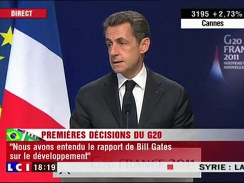 Sarkozy Les pays pauvres ne doivent pas subir deux fois la crises