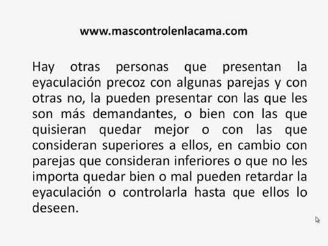 Eyaculacion Precoz, Causas Y Soluciones