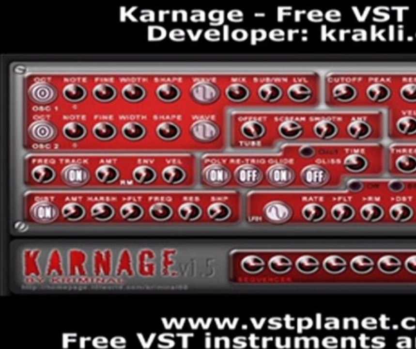 Karnage - Free VST synth