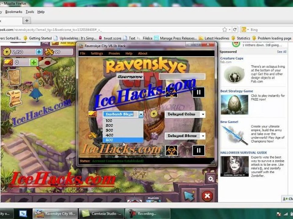 Ravenskye City Facebook Hack(Energy/Coins/ Skye Credits Hack)Ravenskye City