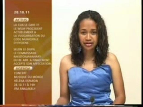 Journal Télévisé Mada / RTA / Madaplus - 28-10-11