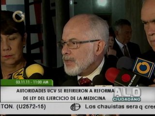 Rectora de la UCV sobre Ley del ejercicio de la medicina