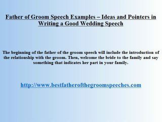 Father-Groom Speech Wedding - What to Say in Honor to Your Son and His Bride