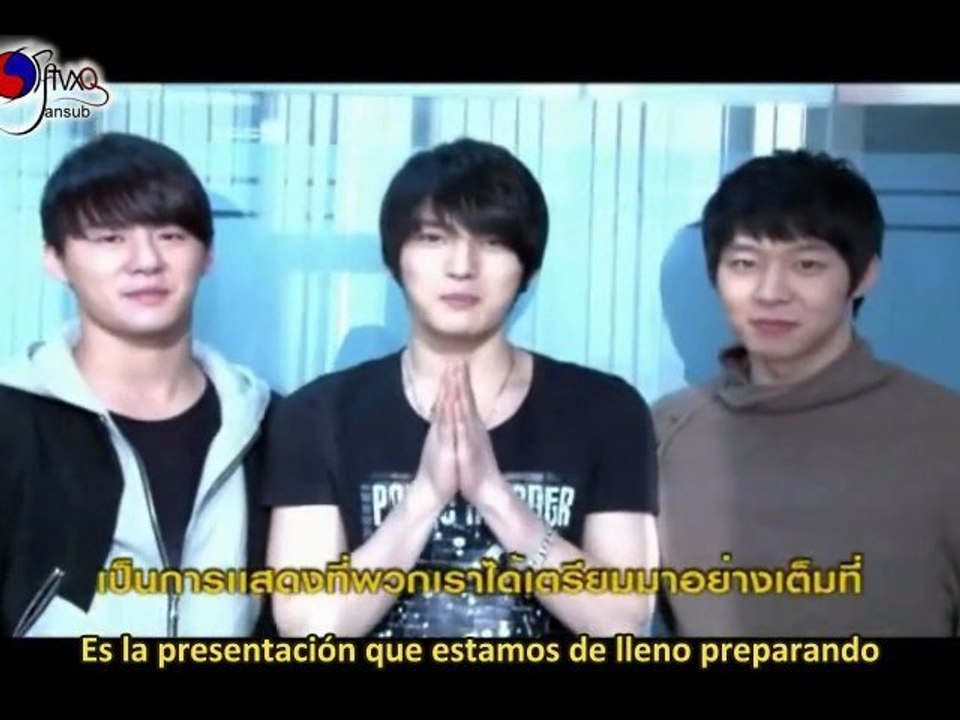 [SPfTVXQ][411Ent] 110309 2011 JYJ World Tour Concert in Thailand (español)