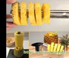 Peeling a Pineapple This Way Elegantly with HooToo Stainless Steel Fruit Peeler