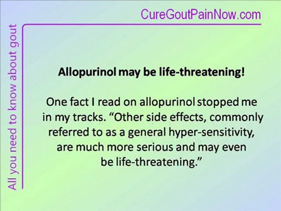 Recognize Gout Medication Side Effects