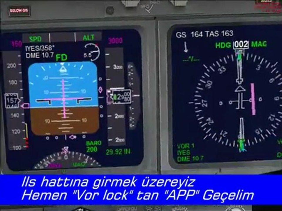 Fsx Istanbul LTBA ILS Landing tutorial Boeing 737-800 NG