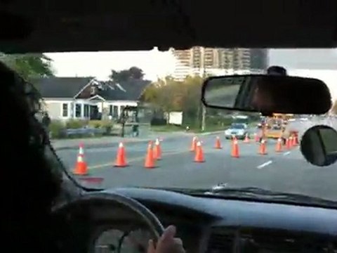 Driving Schools In Mississauga - Adept - Sample Lesson Switching Lanes Construction Zone