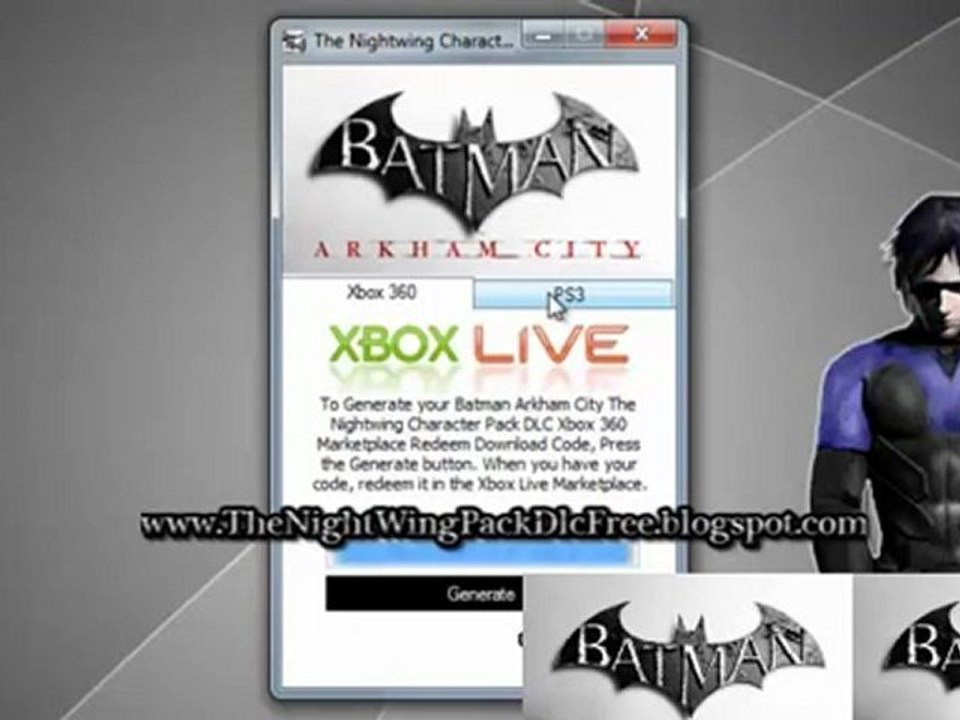 How to Get Batman Arkham City The Nightwing Character Pack DLC Free