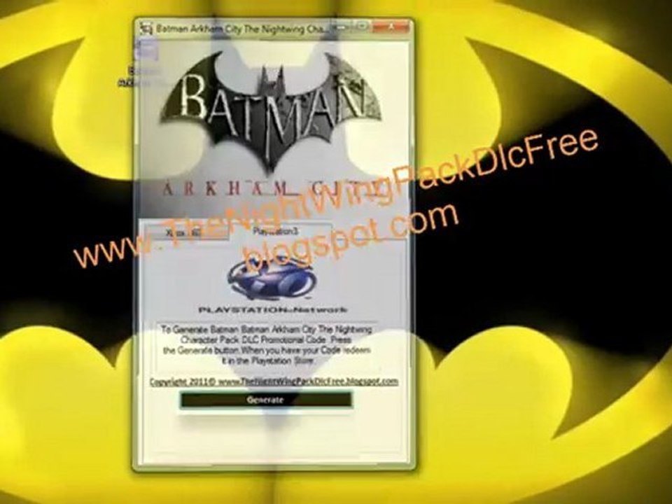 Batman Arkham City The Nightwing Character Pack DLC PS3 Redeem