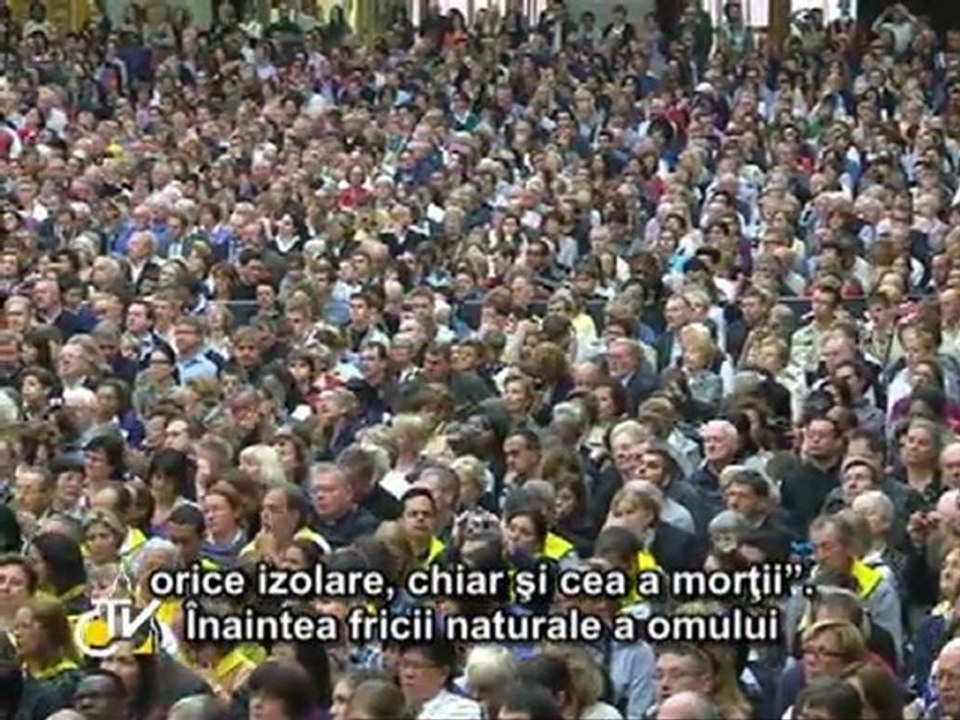 Papa: Omul este explicabil numai dacă există Dumnezeu