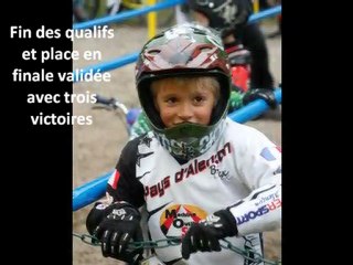 Théo à la finale de bmx à querqueville en pré licence