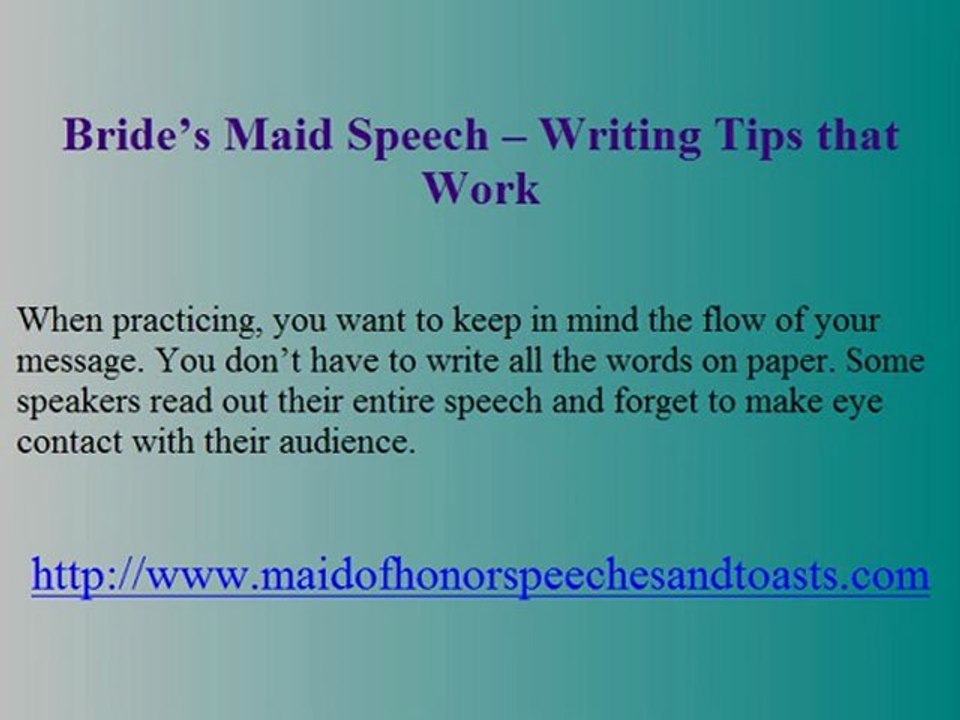 Funny Maid of Honor Speeches - Keeping the Listeners Happy and Amused