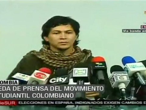 Estudiantes colombianos ofrecen suspender paro