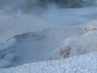 Mud sputtering geyser - Yellowstone