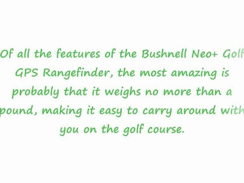 Bushnell Neo+ Golf GPS Rangefinder Review