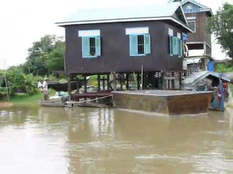 en bateau, entre Siem reap et Battambang