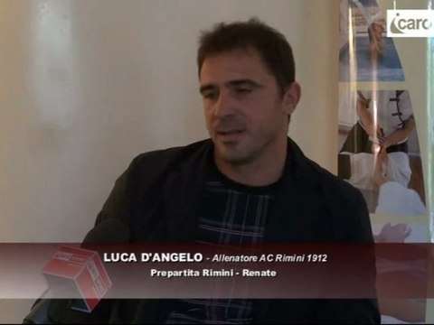 Icaro Sport. Rimini-Renate, il pregara di D'Angelo