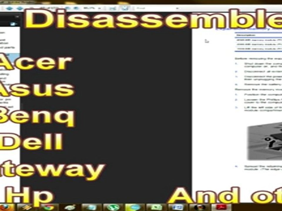 Disassembly manuals for laptops and netbooks