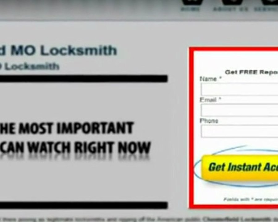 A Chesterfield Mo Locksmith brings a public service announcement...