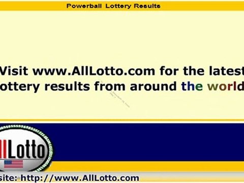 Powerball Lottery Drawing Results for November 5, 2011