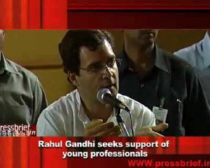 Rahul Gandhi seeks support of  young professionals