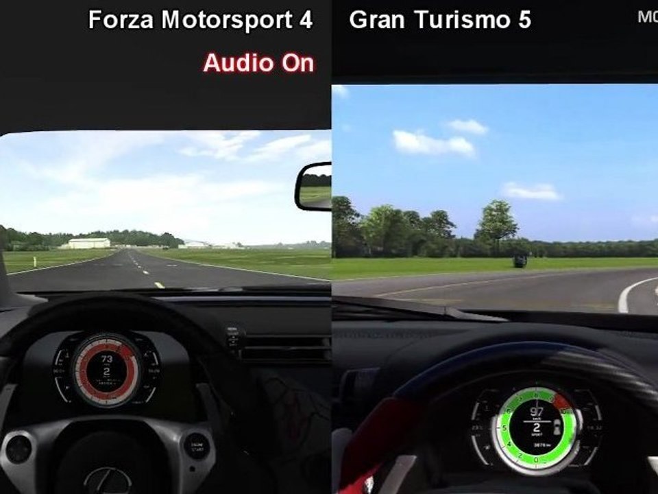Forza Motorsport 4 vs Gran Turismo 5 - Lexus LFA at Top Gear Test Track
