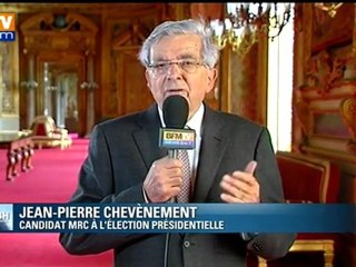 2012 : Chevènement veut "marquer des repères"