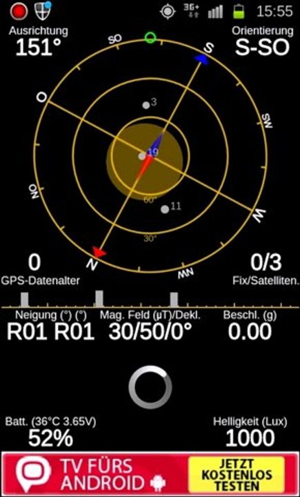 erster GPS Fix mit der KJ4