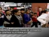 Ya se observan largas filas de votantes en Guatemala