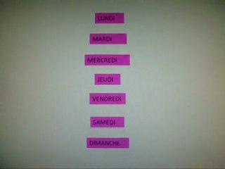 comptine des jours de la semaine