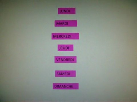 comptine des jours de la semaine