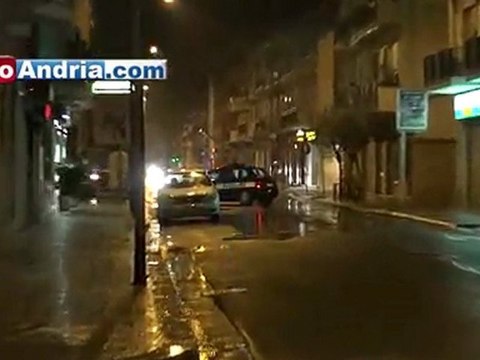 Andria allagata per via della forte pioggia