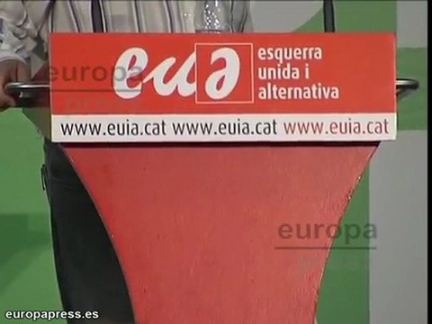 Cayo Lara ofrece un mitin en Sant Adrià de Besòs