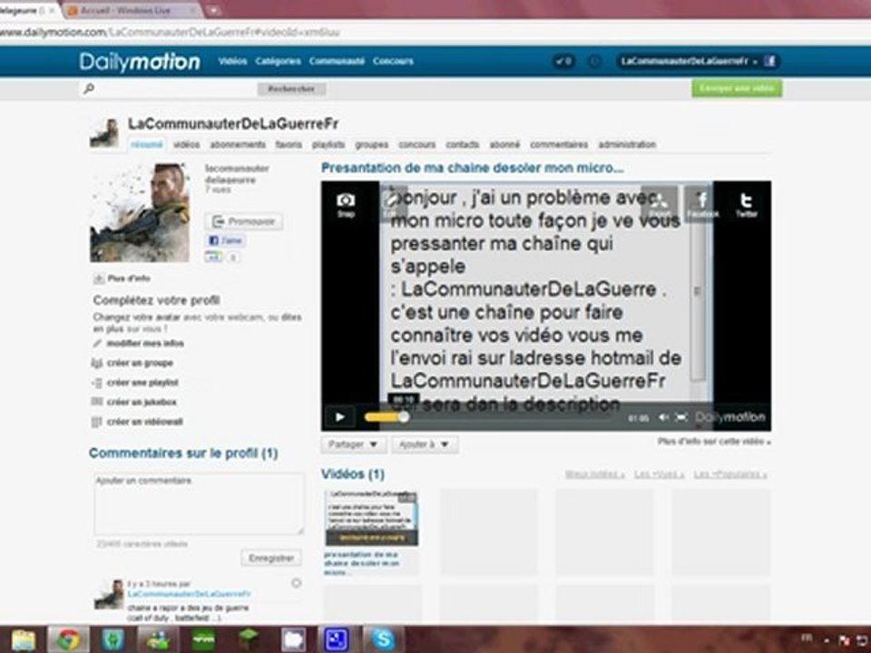 presentation de ma chaine