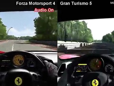 Forza Motorsport 4 vs Gran Turismo 5 - Ferrari 458 Italia at Circuit de la Sarthe